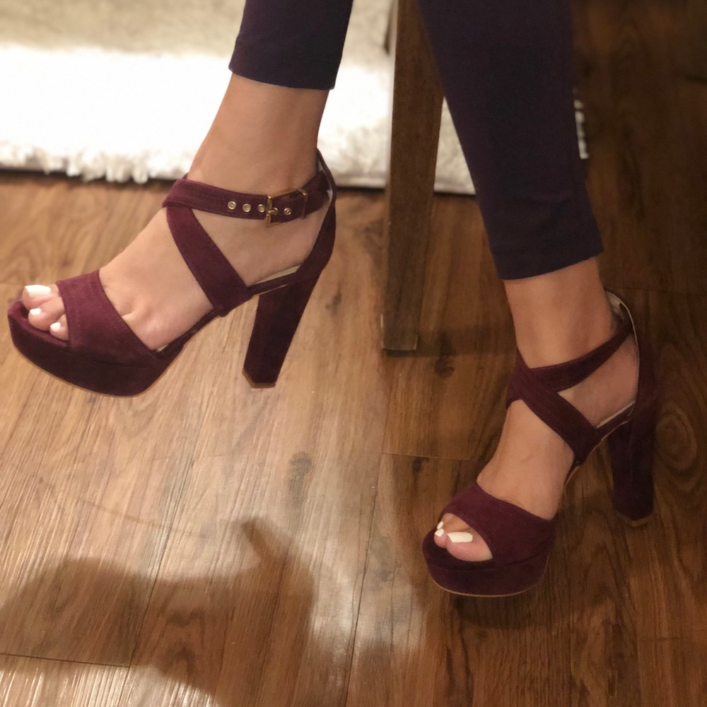 Vince Camuto dark purple heel